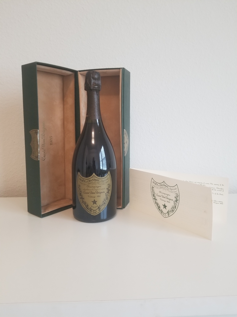 Vintage Dom Pérignon Champagne Bottle with Gift Box